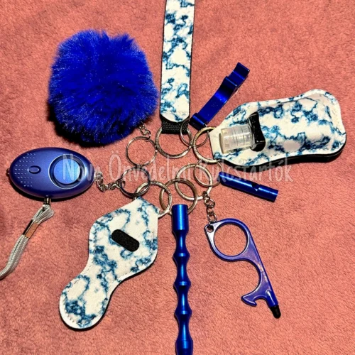 Önvédelmi Kulcstartó alap szett - kék