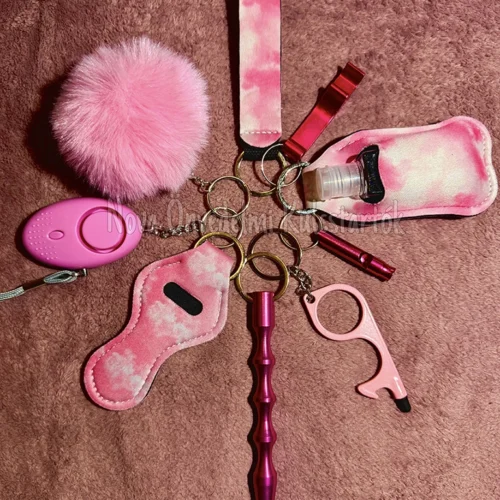 Önvédelmi Kulcstartó alap szett - rózsaszín