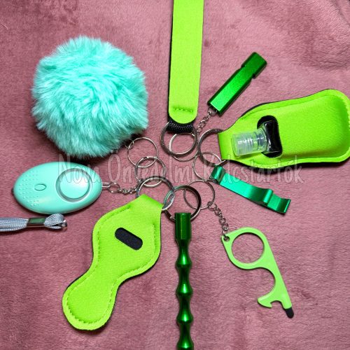 Önvédelmi Kulcstartó alap szett – zöld