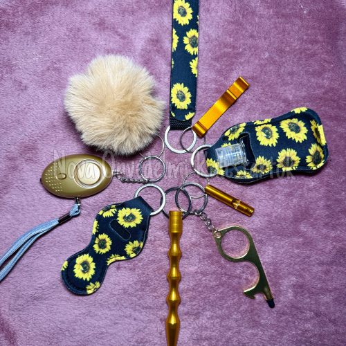 Önvédelmi Kulcstartó alap szett – arany-fekete